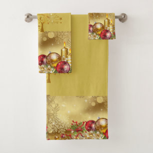 SUZANNE ELIZABETH COLLECTION NOËL SERVIETTE DE BAI