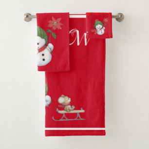 SUZANNE ELIZABETH COLLECTION NOËL SERVIETTE DE BAI