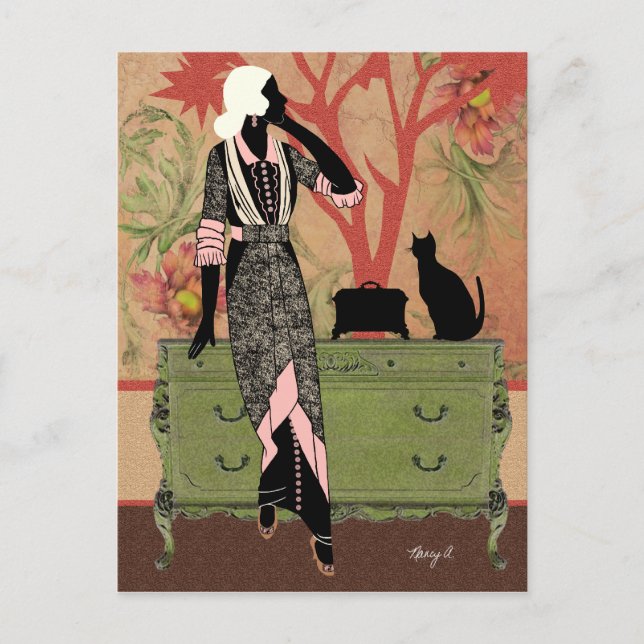 Suzanne en Orange & Vert - Cartes postales (Devant)