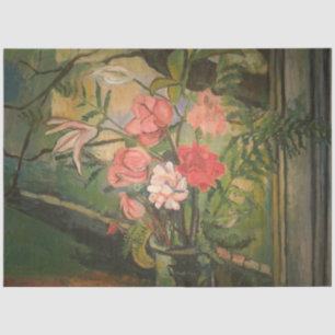 Suzanne Valadon Blume vor einem Fenster Seidenpapier