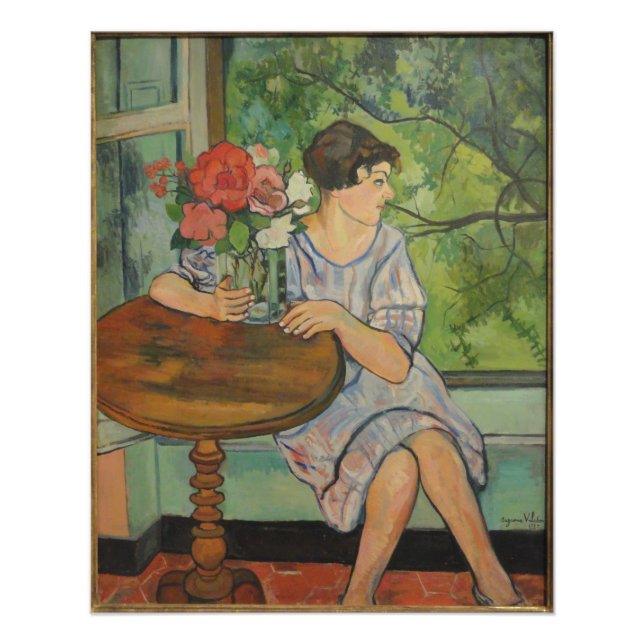 Suzanne Valadon Young Girl vor einem Fenster Fotodruck (Vorne)