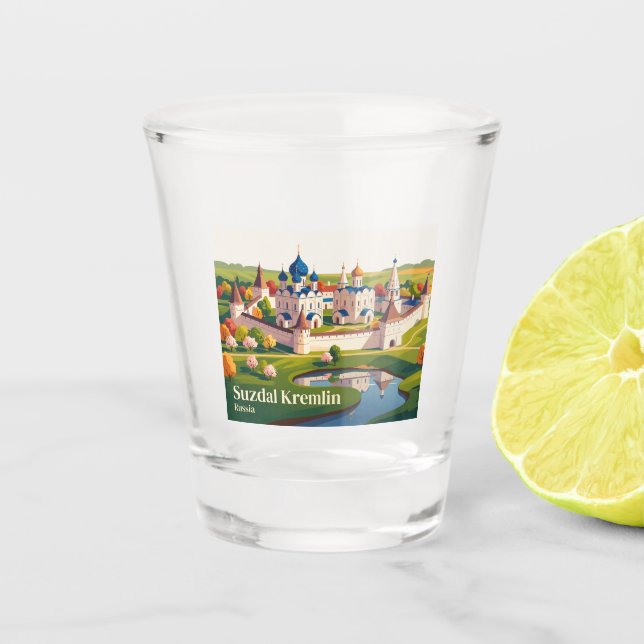 Suzdaler Kreml Russland Schnapsglas (Vorderseite)