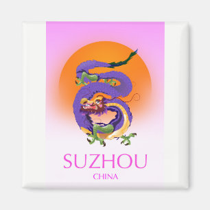 Suzhou China-Drache-Reiseposter Magnet