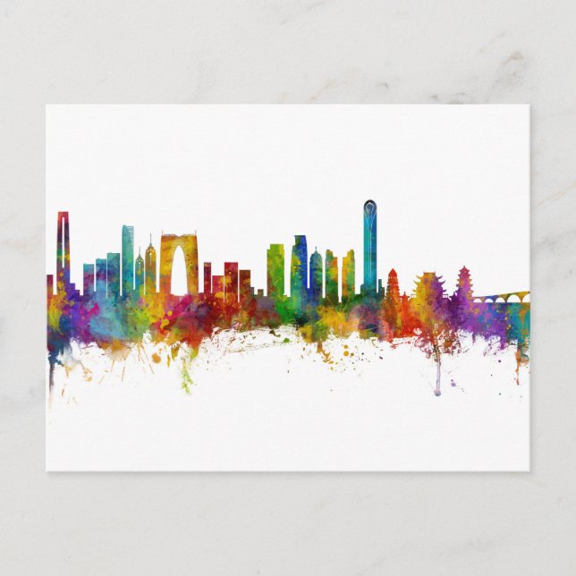 Suzhou China Skyline Postkarte (Vorderseite)