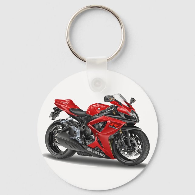 suzuki GSX-R600 Rotes Bike Schlüsselanhänger (Vorderseite)