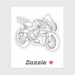Suzuki GSX-R Line art Aufkleber