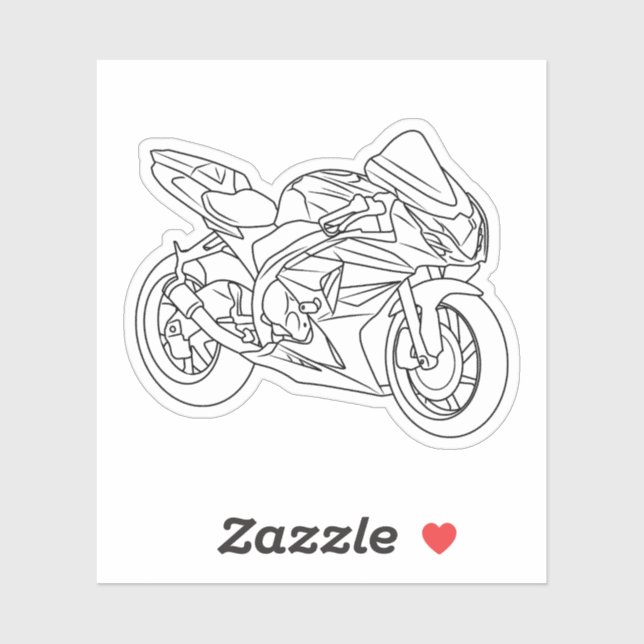 Suzuki GSX-R Line art Aufkleber (Blatt)
