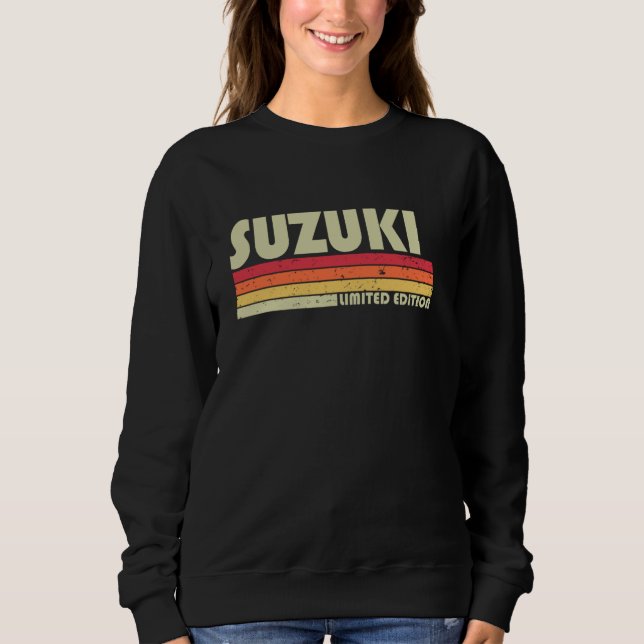 Suzuki Retro Vintager japanischer Name Sweatshirt (Vorderseite)
