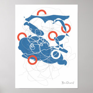 Suzukigo - Poster Abstrait rétro-moderne