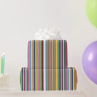 Suzy stripes multi rainbow gift wrapping paper geschenkpapier
