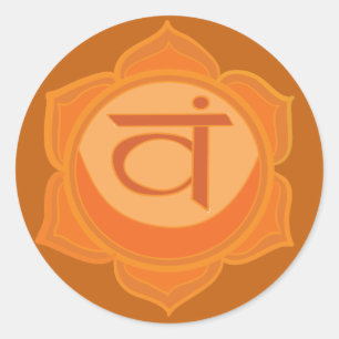 Svadhisthana Chakra klassischer runder Aufkleber, Aufkleber