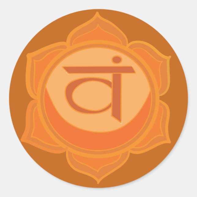 Svadhisthana Chakra Klassischer Rundsticker, glänz Runder Aufkleber (Vorderseite)