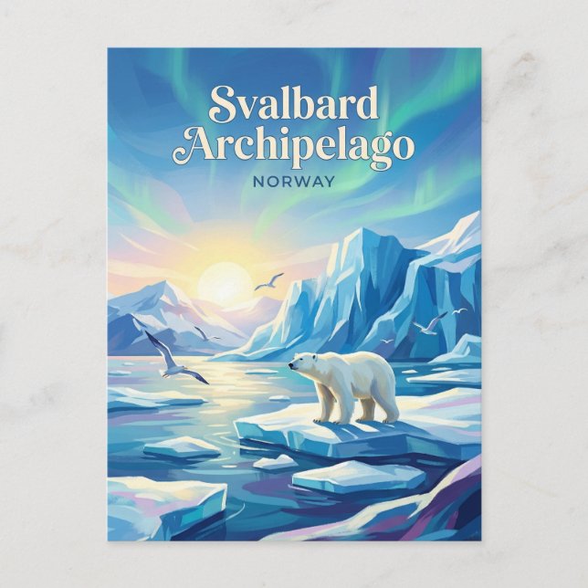 Svalbard-Archipel Norwegen Postkarte (Vorderseite)