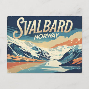 Svalbard Arctic Vintag Postkarte