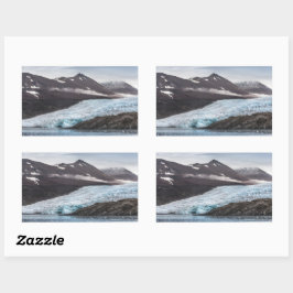 Svalbard Landscape Foto Rechteckiger Aufkleber