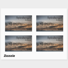 Svalbard Landscape Foto Rechteckiger Aufkleber