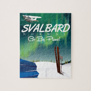 Svalbard Norwegen Nordlichter Reiseplakat