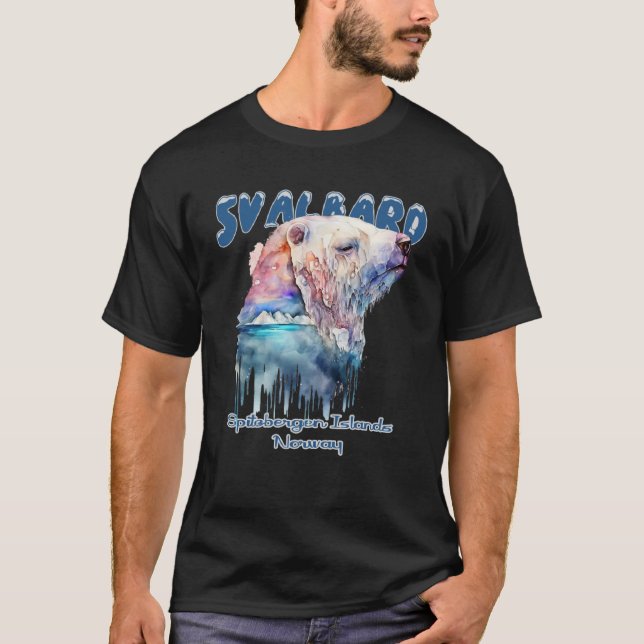 Svalbard Norwegen Spitzbergen Polar Bear Northern  T-Shirt (Vorderseite)