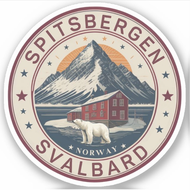 Svalbard Spitsbergen Artistic polar, Norwegen Aufkleber (Vorderseite)