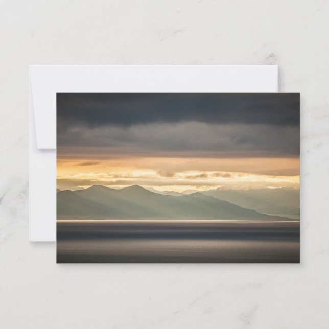 Svalbard Sunset Landscape Foto Card (Vorderseite)