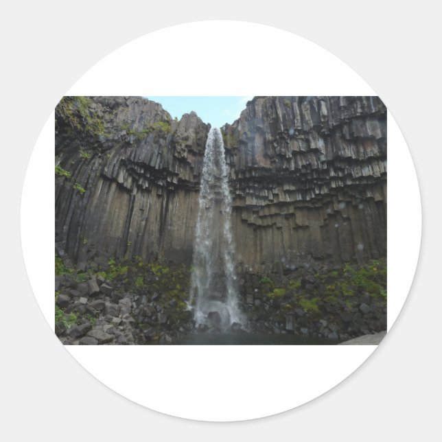Svartifoss Runder Aufkleber (Vorderseite)