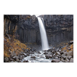 Svartifoss Wasserfall im Island-Fotodruck Fotodruck