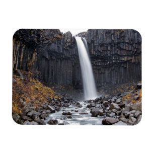 Svartifoss Wasserfall in Island, rechteckiger Magn Magnet