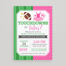 Touchdowns or Tutus Gender Reveal Party