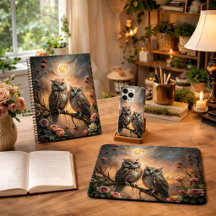 Majestic Woodland Owl Sports and Tech Accessories