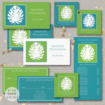 Monstera Leaf Coastal Business Stationery Suite 