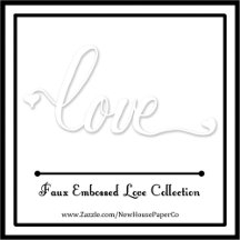 Faux Embossed Love Wedding