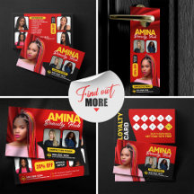 Red Hair & Beauty Salon Braider Hairstylist Wigs