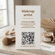 Lash Tech Business Cards with QR Code