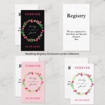 Anniversary Wedding Registry Enclosure Cards