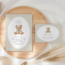Bear, Beige Polka Dots First Birthday Collection