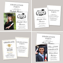 Elegant College Graduation Party Invitations