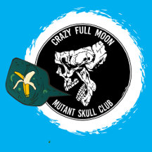 Art Crazy full moon mutant skull club