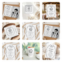 Mordern Hand Drawn Black Bow Collection