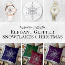 Elegant Glitter Snowflakes Christmas Collection