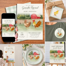 Farmhouse Hen or Rooster Gender Reveal Party