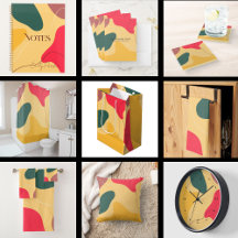 Colorful abstract organic shapes modern design