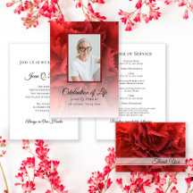 Red Carnation Floral Funeral Memorial