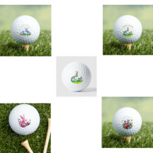 Happy Easter Cute Bunny Golf Balls