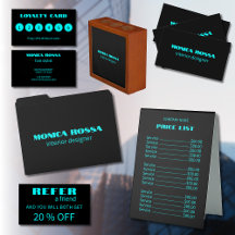 Neon Blue Name and Title