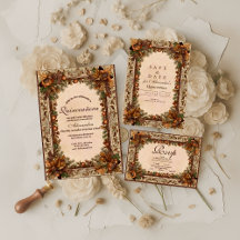 Autumn Woodland Botanical Quinceañera