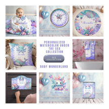 Personalized Watercolor Under the Sea 