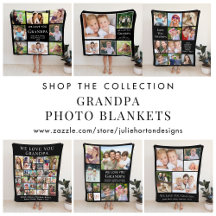 Grandpa Personalized Photo Blankets