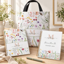 Boho Wildflowers Monogram Collection