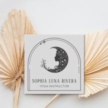 Boho Arch Celestial Crescent Moon Yoga Branding 