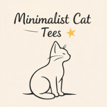 Minimalist Cat T-Shirts | Simple Aesthetic Tees